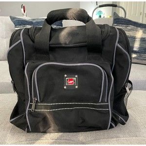 Single Bowling Ball Bag w/ Shoe Pockets Black & Navy Blue